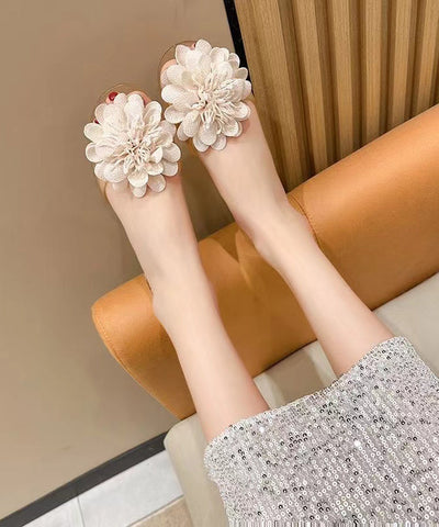 Summer Floral Fish Mouth Flat and Comfortable Sandals