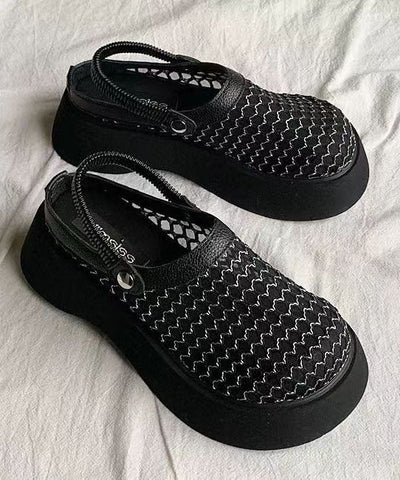 Aprikosensandalen Plattform Atmungsaktives Mesh Casual Splicing 