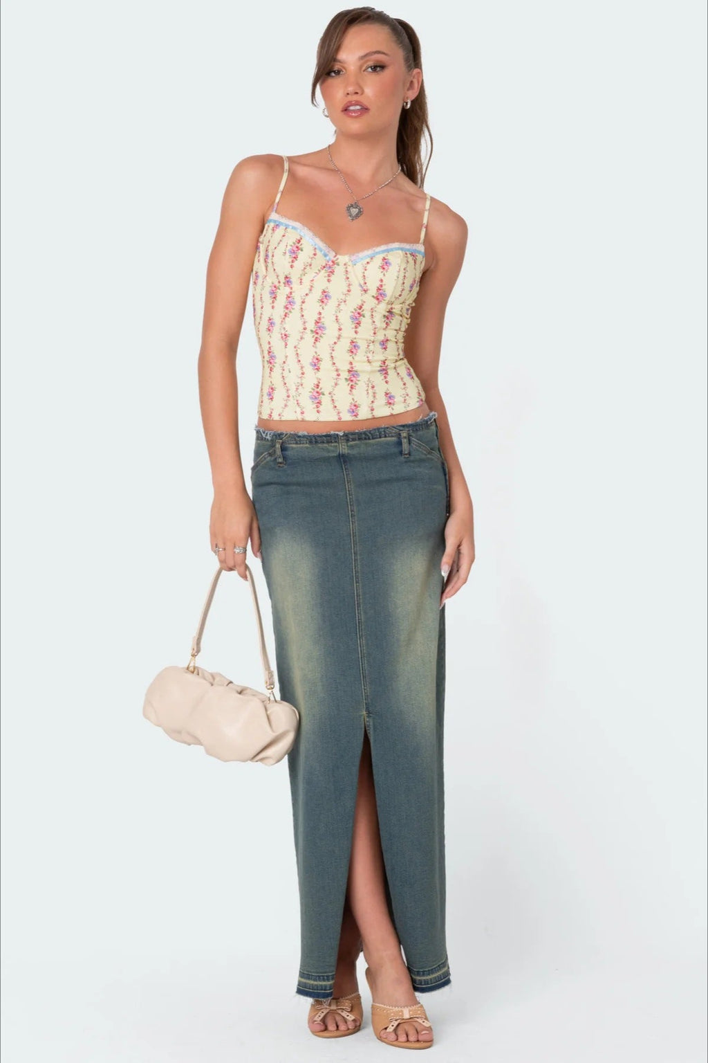 Vintage Chic Floral Crop Cami Top