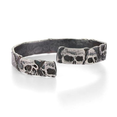 Sterling Silver Vintage Pure Skull Bracelet