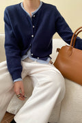 Contrast Panel Layering Cardigan