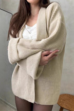 Relaxed Cozy Tie Waist Knit Cardigan