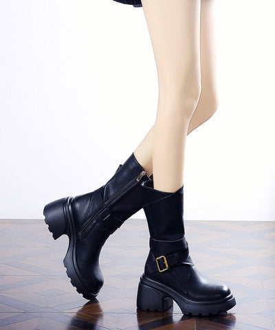 Gelbe Boutique-Stiefel aus Kunstleder mit flauschigem Wollfutter 