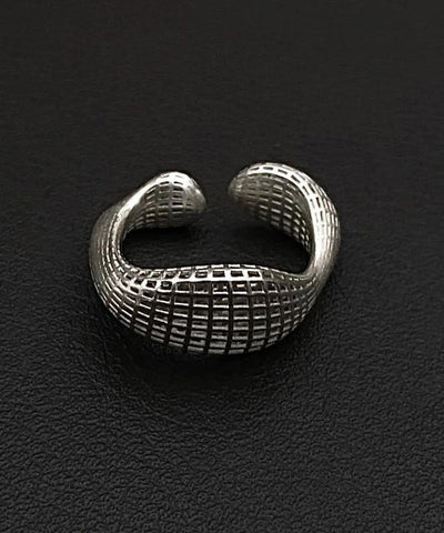 Anillos huecos de plata esterlina de seda fina 