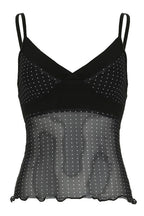 Polka Dot Sheer Mesh Cami Top
