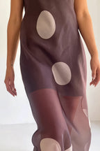 Elegant Polka Dot Strapless Sheer Slim Maxi Dress