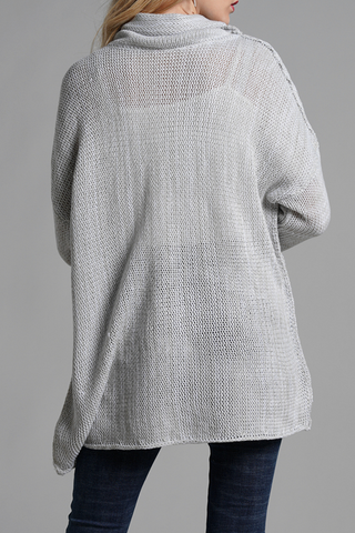 Casual Solid Split Joint Turtleneck Tops Sweater