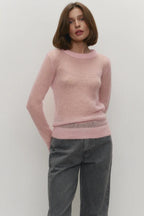 Mohair Round Neck Knit Top