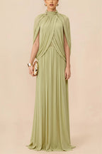 Elegant Cross Ruffle Maxi Dress
