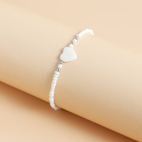 Perlenherz Halskette Ring Armband 