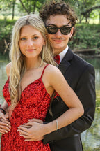 Mermaid Spaghetti Straps Red Sequins Long Prom Dress with Split Front
