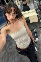 Chic Solid Sleeveless Sexy Cami Top