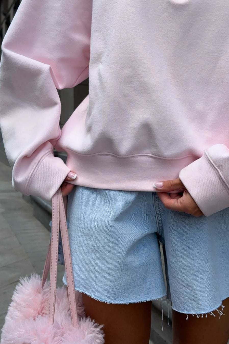 Embroidered Quarter Zip Sweatshirt