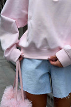 Embroidered Quarter Zip Sweatshirt