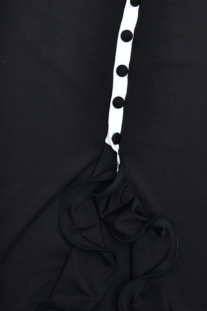 Solid Flare Sleeve Split Maxi Dress