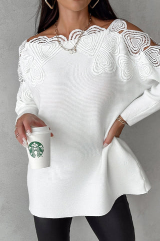 Tops casuales de cuello redondo con parches ahuecados y sólidos 