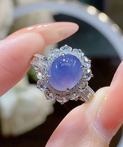 Vogue Lila Legierung Zirkon Edelstein Ringe 