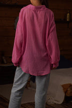 Solid Casual Chic Long Sleeve Blouse