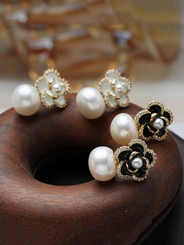 Accesorios para pendientes con forma de flor 
