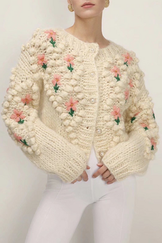 Lässiger Patchwork-Pullover mit ausgehöhltem Cardigan-Kragen 