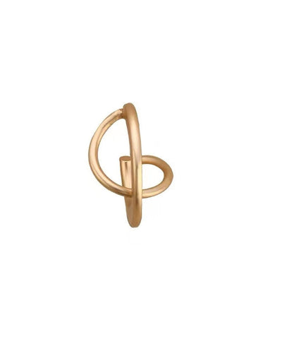 Pendientes de estilo frío para mujer con anillo superpuesto de oro DIY 