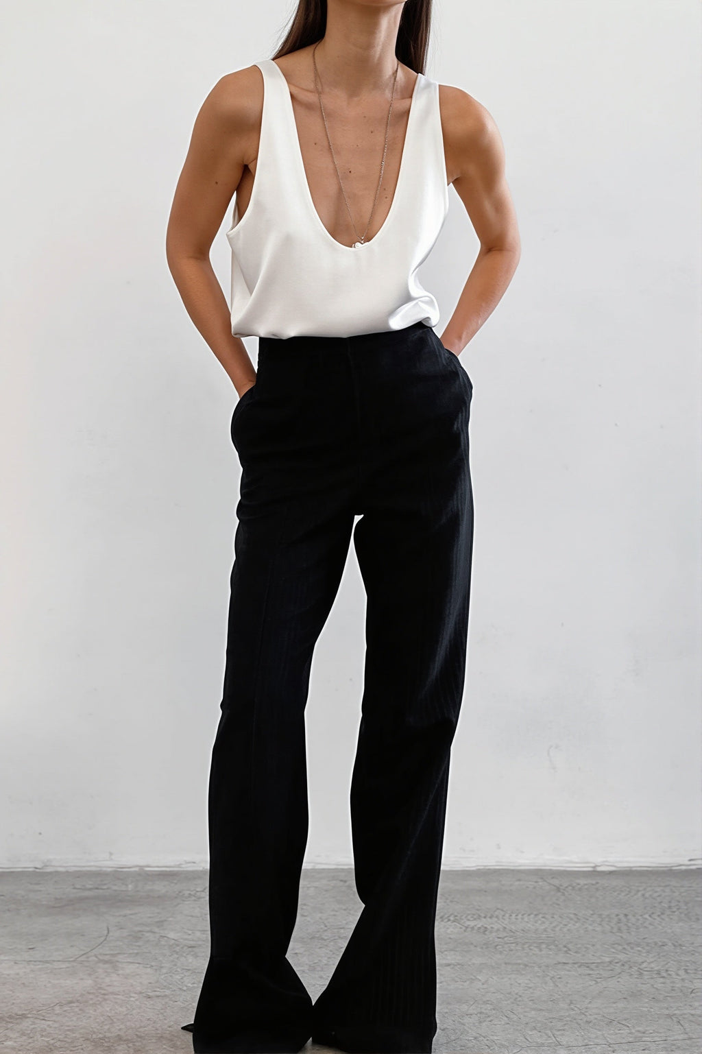 Chic Ice Silk Deep V Layering Cami Top