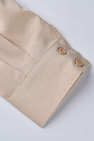 Blusas casuales de cuello vuelto con hebilla y retazos lisos (8 colores) 