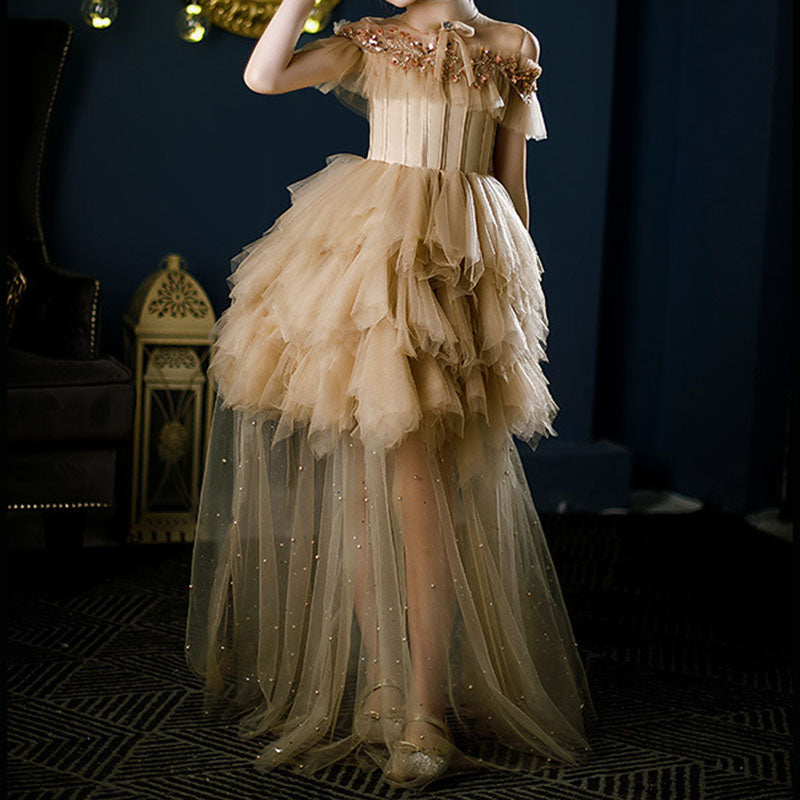 Blumenmädchenkleid, Kinderkommunion, elegantes Festkleid, Barock-Prinzessinnenkleid 