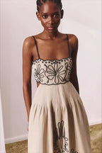 Chic Boho Embroidered Maxi Dress