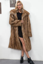 Faux Fur Longline Plus Size Coat