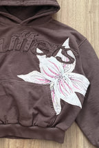 Floral Applique Street Hoodie