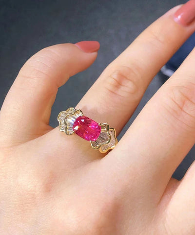 Boutique Rote Kupferlegierung Edelsteinringe 