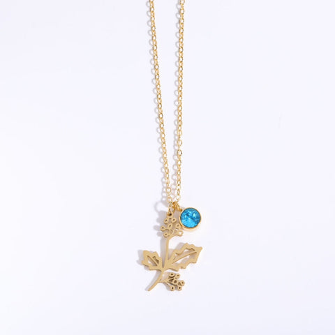 Blossom Birthstone Pendant Necklace - Eternal Bloom Collection