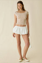Polka Dot Short Sleeve T-shirt