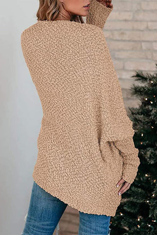 Cárdigan informal de manga murciélago lisa para uso diario (6 colores) 