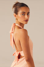 Elegant Solid V Neck Slim Fit Maxi Dress