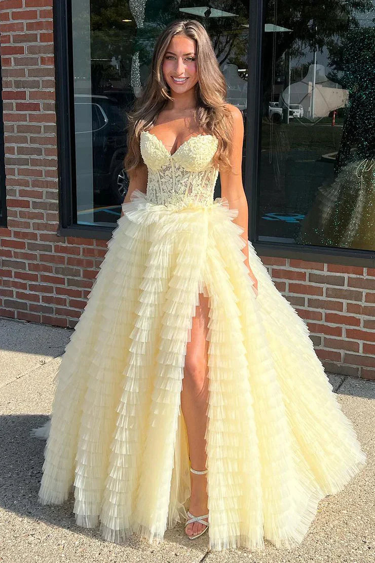 Gorgeous A Line Sweetheart Corset Pink Prom Dress with Appliques