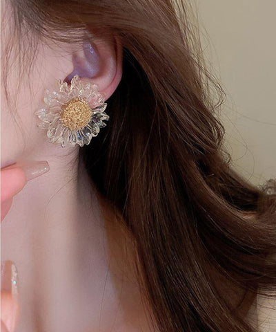 Pendientes de girasol acrílicos de aleación color nude de Vogue 