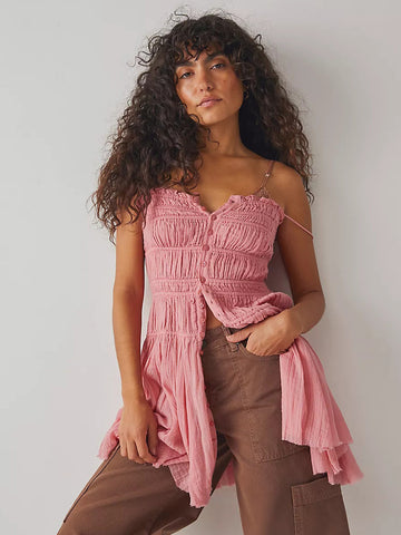 Sommerkleid Minikleider Weiß Träger Hals Knöpfe Polyester Strandkleid 