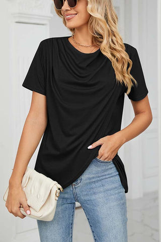 Camiseta cruzada con cuello vuelto Something Casual 