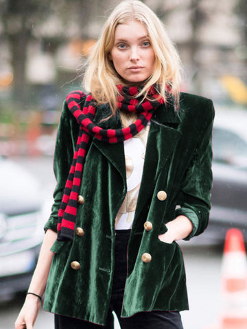 Blazer elegante de fiesta de longitud media para mujer 