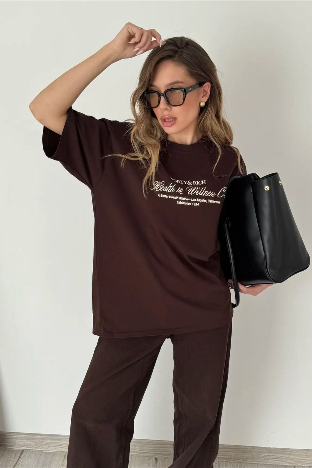 Minimalist Casual Cotton Letter Print Short Sleeve T-shirt