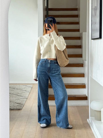 Tossy Weiß Strickwaren Patchwork Strickjacke Pullover Für Frauen Mode Lose Beiläufige Hohe Taille Stricken Outwear Streetwear frauen Mantel 