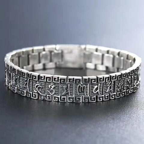 Sterling Silver Six Character Truth Chain Bracelet