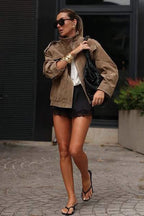 Retro Suede Short Length Jacket