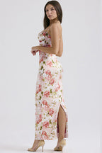 Floral Lace Cami Split Maxi Dress