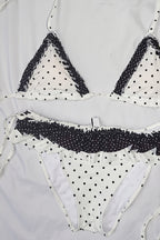 Sweet Polka Dot Ruffle Bikini Set