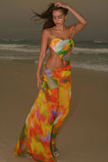 Beach Gradient Printed Maxi Dress
