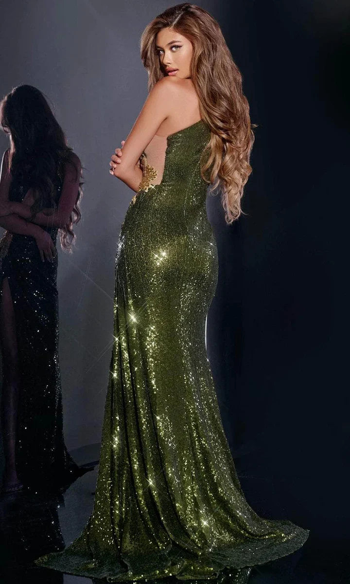 Sexy Sone-Shoulder Train Prom Gown