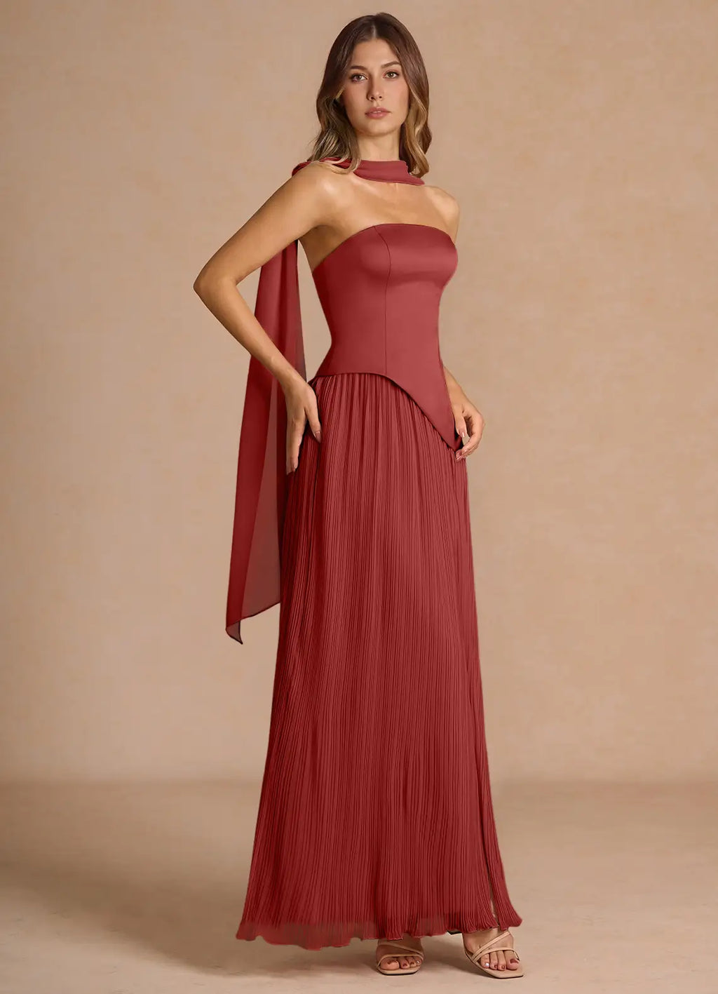 Simple Sleeveless Floor-Length Maxi Dress